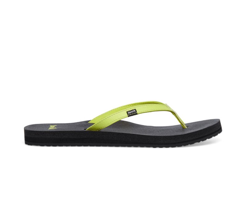 Sanuk Yoga Joy Women\'s Flip Flops Yellow | Canada 62EBC